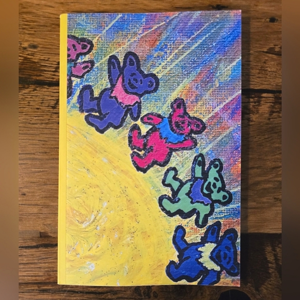 Colorful Dancing Bears On The Sun Notebook Journal For Deadheads